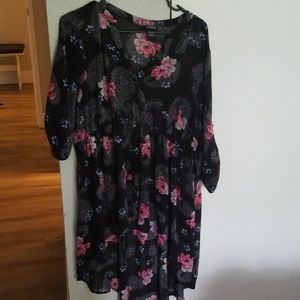 Floral hi low button up shirt *Final price*